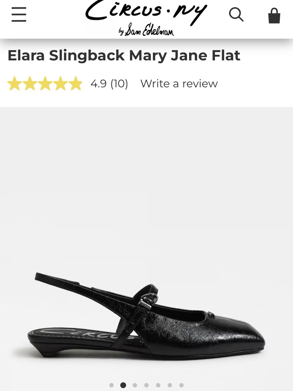 [sold ] Circus by Sam Edelman Black Elara Slingback Mary Jane 8.5 - Picture 3 of 9